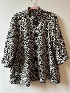 Leopard print twee jacket
